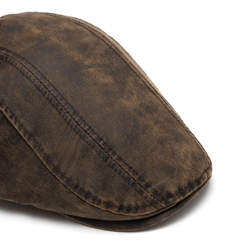 Men's Vintage Distressed Beret 38200659U