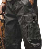 Men's Classic Casual Cuffs With Multiple Pockets Loose Overalls 19215805K