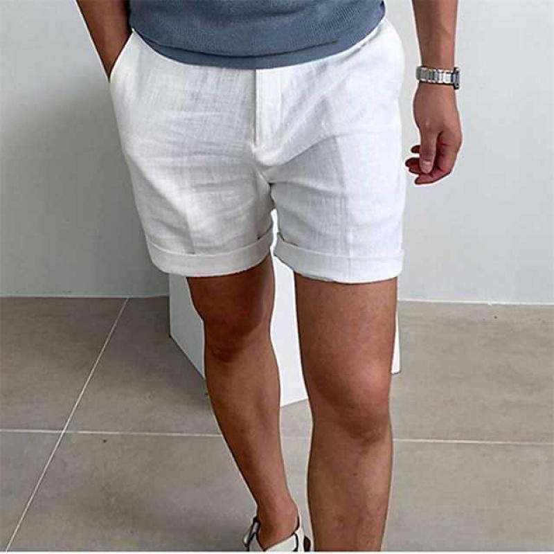 Herren-Strandshorts aus Vintage-Leinen 12450822Y