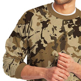 Men's Retro Casual Camouflage Print Crew Neck Sweatshirt 50640186TO