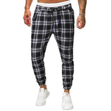 Men's Retro Casual Plaid Print Drawstring Sports Pants 78597983TO