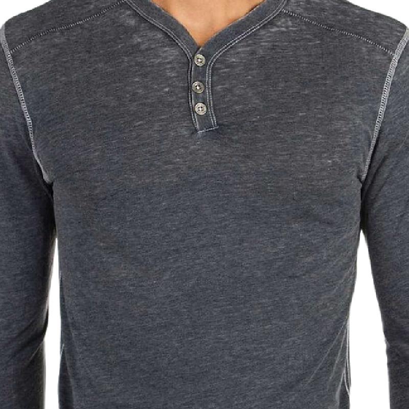 Men's Classic Retro V-neck Long-sleeved Versatile T-shirt 69436939F