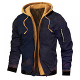 Men's Casual Colorblock Hooded Jacket 00050802Y