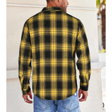 Men's Casual Plaid Long Sleeve Shirt 98313404Y