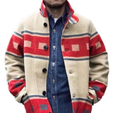 Men's Classic Casual Printed Multi-Pocket Button-Down Jacket 28627440K