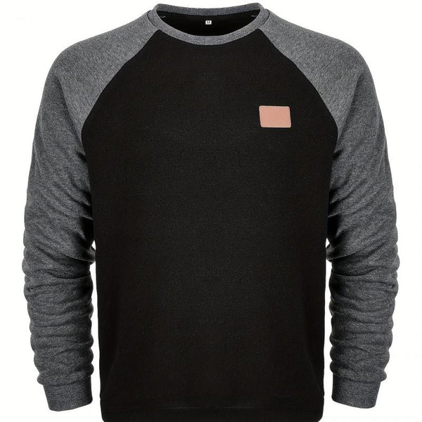 Men's Casual Colorblock Raglan Sleeves Crew Neck Sweatshirt 08030974Y