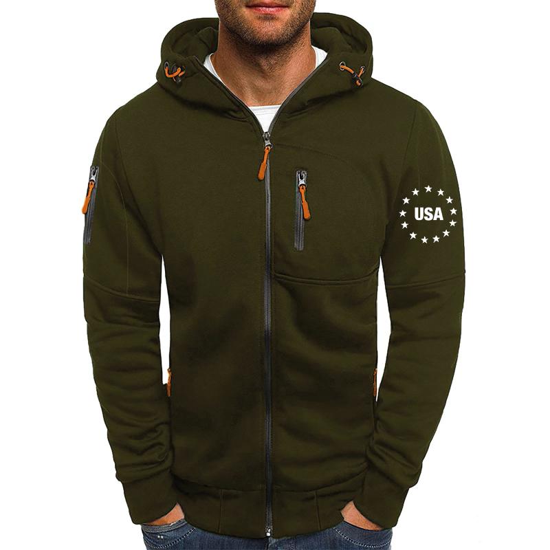 Men's Casual Zip-Up Hoodie Jacket 59204205X