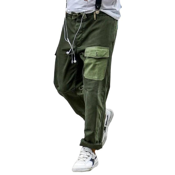 Men's Patchwork Multi-Pocket Straight-Leg Cargo Pants (Straps Purchased Separately) 63021568Y