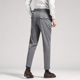 Men's Neapolitan High Waist Slim-Fit Cropped Business Pants 5145367Z
