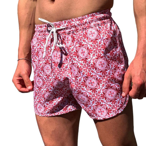 Men's Casual Trendy Beach Drawstring Shorts 65097693TO