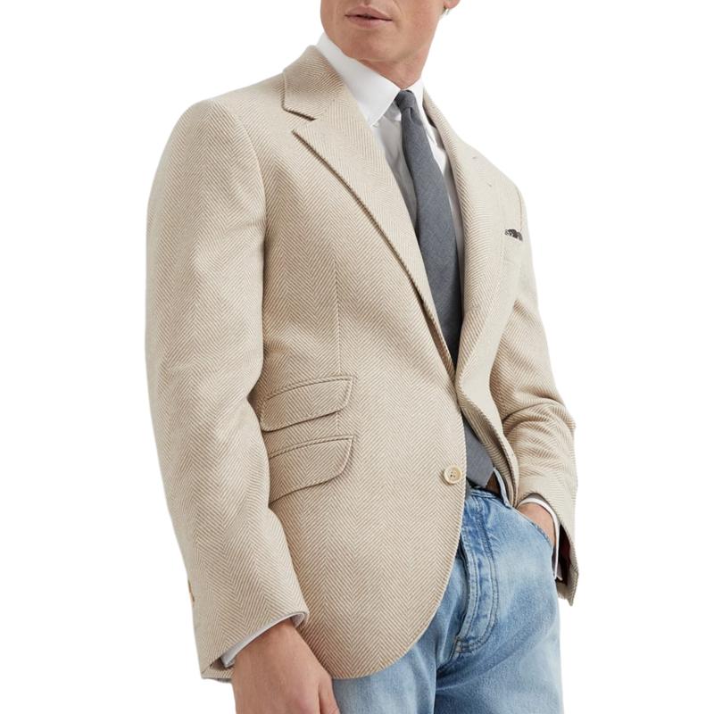 Men's Versatile Herringbone Blazer 58607102F