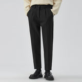 Men's Woolen Thickened Cone-shaped Business Casual Slim-fit Pants 82649616Z