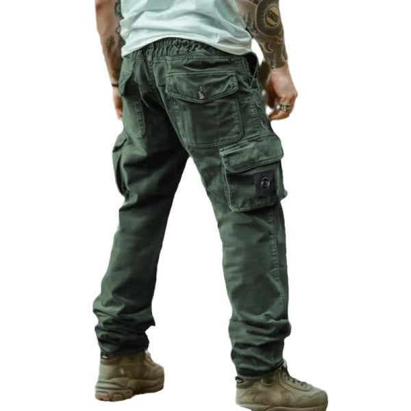 Men's Casual Outdoor Cotton Multi-Pocket Cargo Pants 81063696M