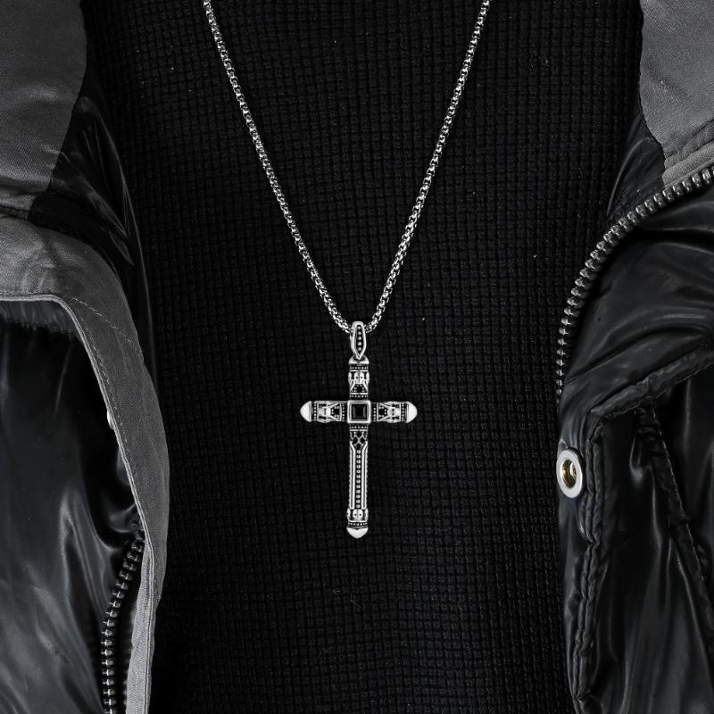 Collier croix rétro décontracté 48827160TO