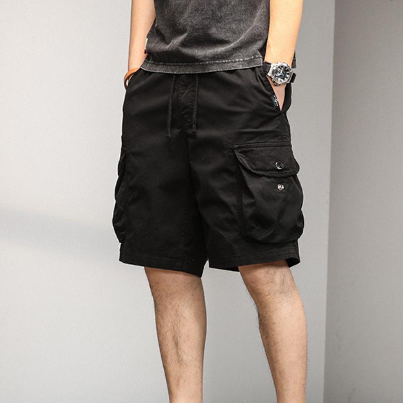 Men's Solid Multi-Pocket Cargo Shorts 13423059Y