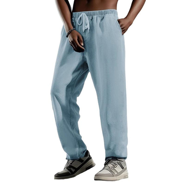 Men's Solid Color Loose Elastic Waist Sports Pants 84480051Z