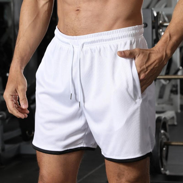 Men's Casual Breathable Elastic Waist Loose Sports Shorts 01049655M