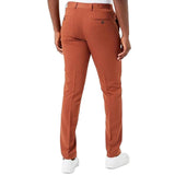 Men's Solid Color Cotton Mid Waist Straight Suit Pants 75843474Z