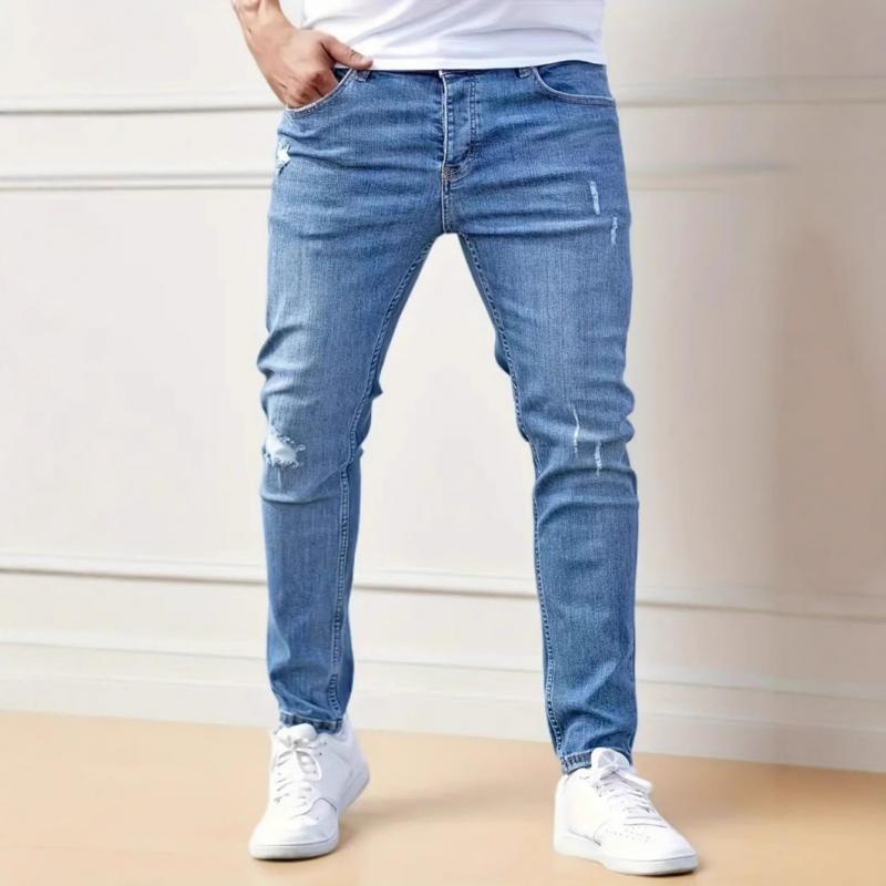 Men's Fashion Distressed Holes Casual Jeans 43156299Z