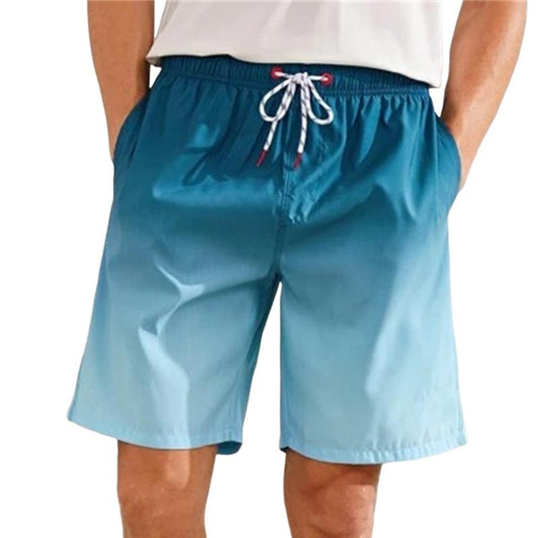 Men's Casual Quick-drying Drawstring Shorts Beach Pants 82377217TO