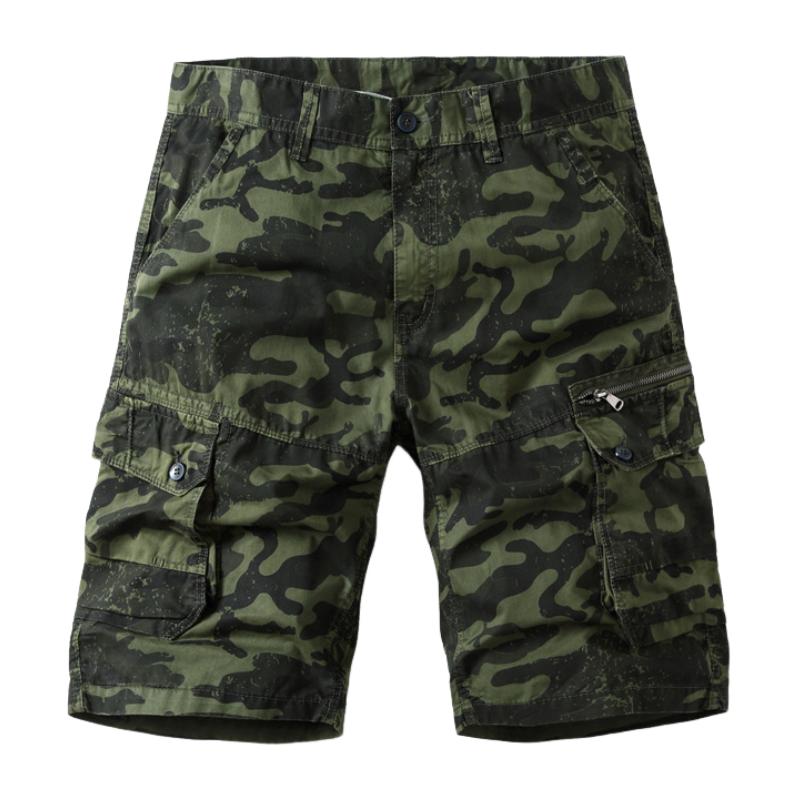 Men's Casual Outdoor Camouflage Loose Multi-pocket Cargo Shorts 37933660M