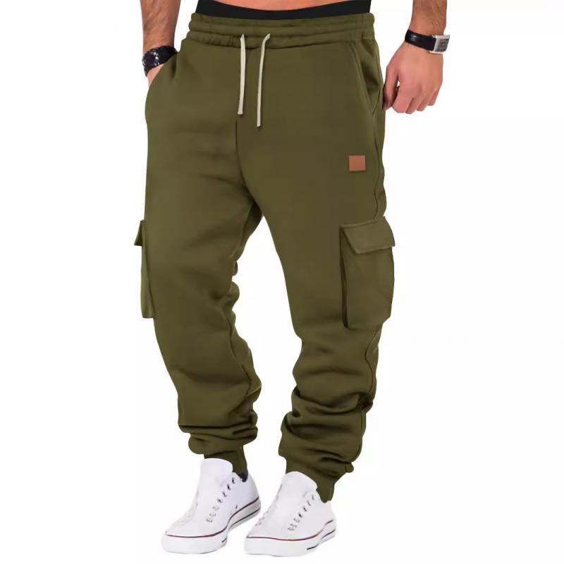 Pantalones deportivos multibolsillos de color liso para hombre 70234059Y