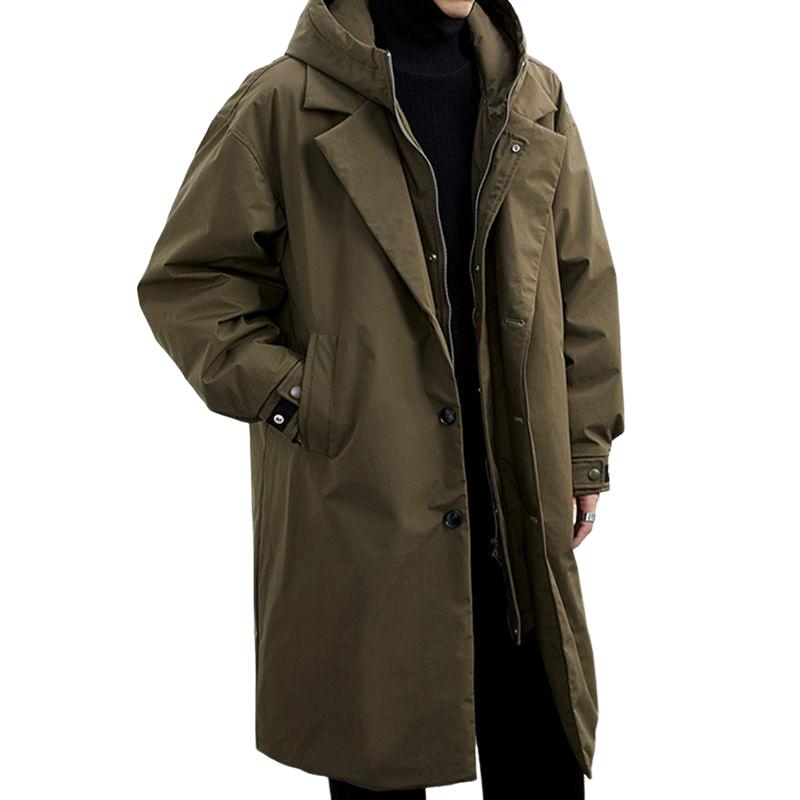 Men's Winter Hooded Mid-length Coat 59306884U