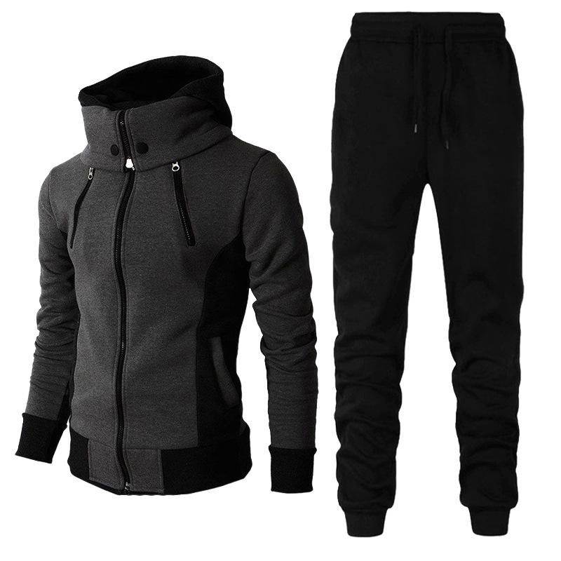 Men's Outdoor Hooded Jacket and Pants Set 65032716U