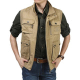 Men's Classic Outdoor Leisure Multi-Pocket Cotton Vest 78453278K