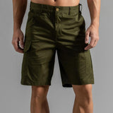 Men's Solid Straight Multi-pocket Cargo Shorts 02325728Z