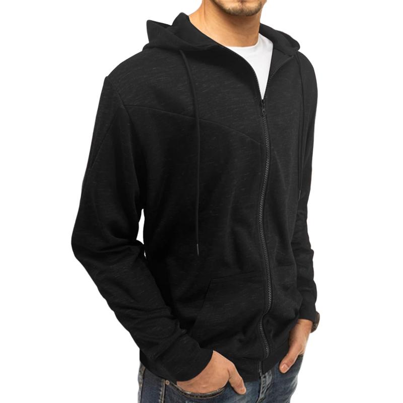 Men's Solid Color Casual Sports Hooded Jacket 30925430X