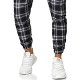 Men's Retro Casual Plaid Print Drawstring Sports Pants 78597983TO