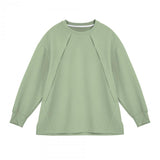 Men's Solid Color Waffle Round Neck Long Sleeve Sweatshirt 08542543Z