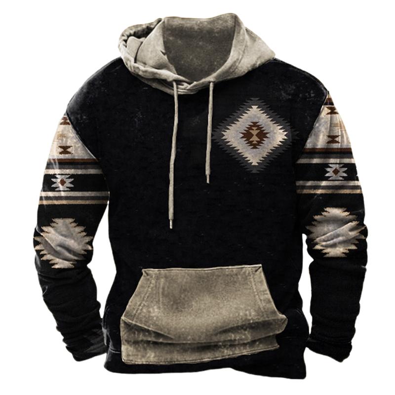 Men's Vintage Print Hoodie 60920830U