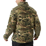 Men's Stand Collar Outdoor Sports Camouflage Fleece Jacket 97630856F