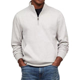 Men's Casual Solid Color Half Zip Turtleneck Sweatshirt 81474478Y