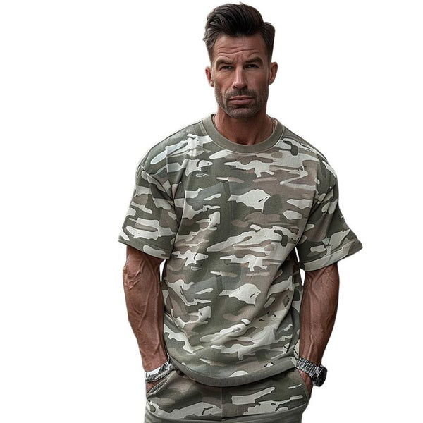 Men's Crew Neck Camo Short Sleeve T-shirt 53553195X