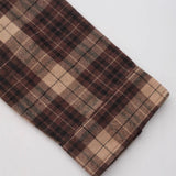 Men's Retro Casual Plaid Lapel Long Sleeve Shirt 73525401TO