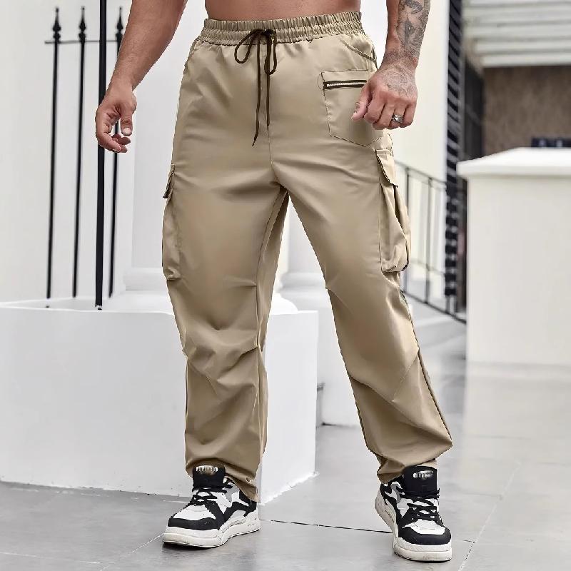 Men's Outdoor Elastic Drawstring Cargo Pants 87110311X