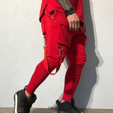 Men's Casual Multi-pocket Solid Color Sports Pants 34735318M