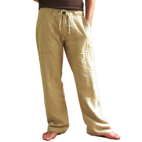 Men's Loose Fit Drawstring Casual Trousers 92785273Z