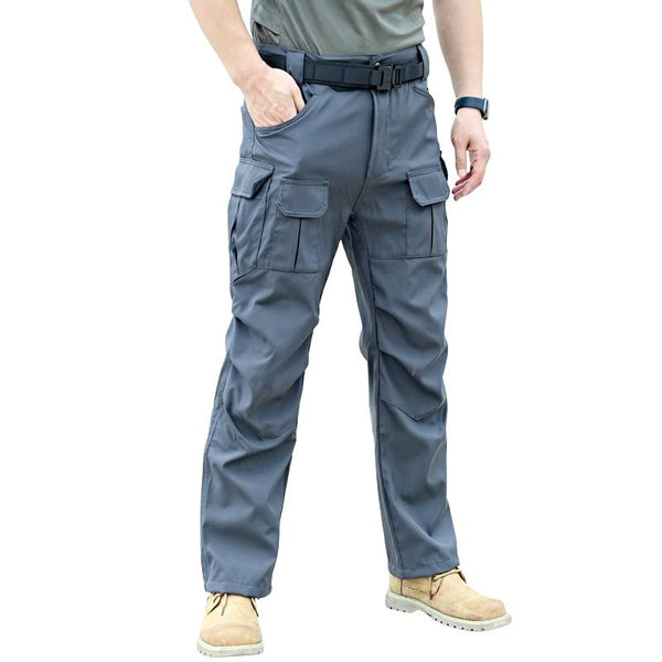 Men's Solid Color Outdoor Multi-Pocket Tactical Cargo Pants 86552797X