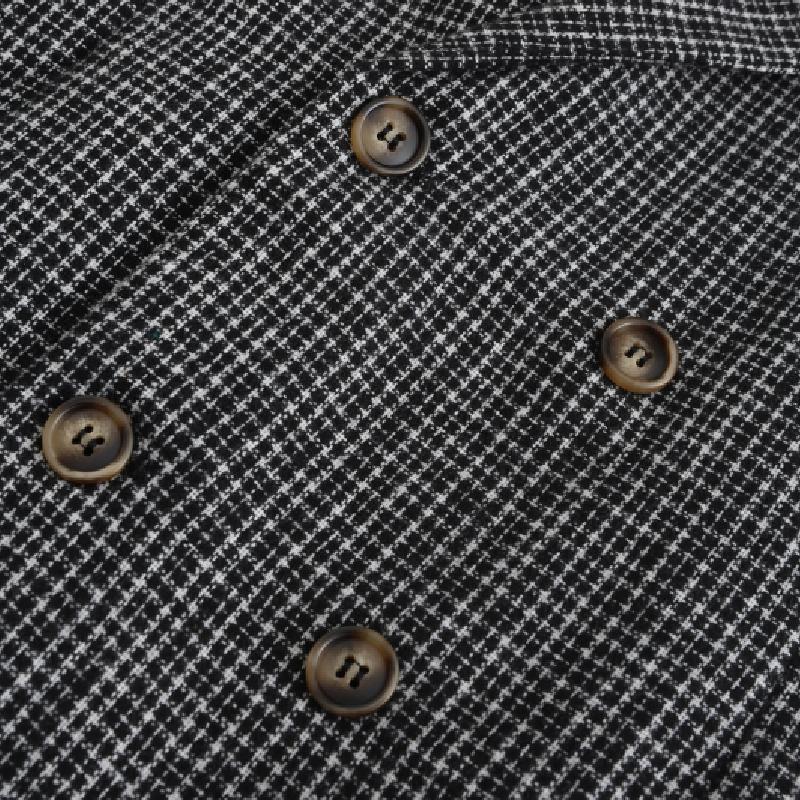 Men's Classic Vintage Double Breasted Check Blazer 10085887K