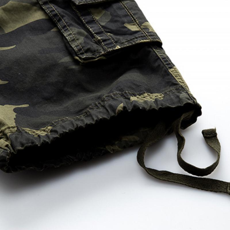 Men's Loose Camo Cargo Multi-Pocket Shorts 29660262Y