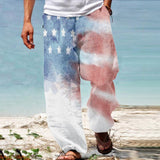 Men's Casual Flag Print Independence Day Loose Pants 18916771M