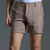 Men's Vintage Striped Straight Casual Shorts 70948698Z