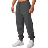 Men's Solid Color Elastic Waist Sports Pants 02786005Z