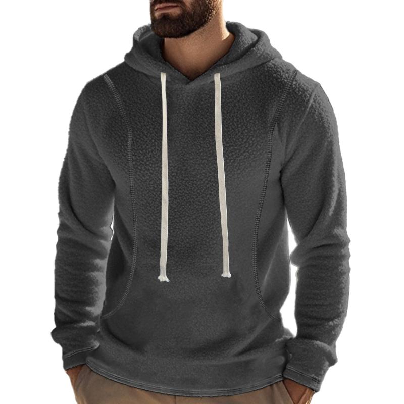 Sweat à capuche à manches longues en polaire pour homme, style décontracté, pour l'extérieur, 67603515M