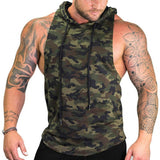 Men's Sports Sleeveless Camouflage Hooded Tank Top 42776630Y