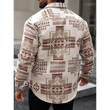 Men's Vintage Print Single Breasted Jacket 21995717Y